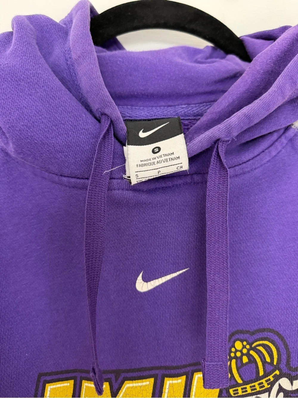 Early 2010s Nike JMU Dukes Fleece Hoodie Purple NCAA James Madison University